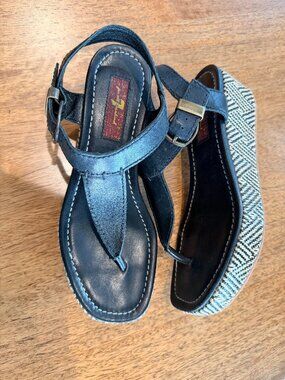 7 For All Mankind Leather Sandals